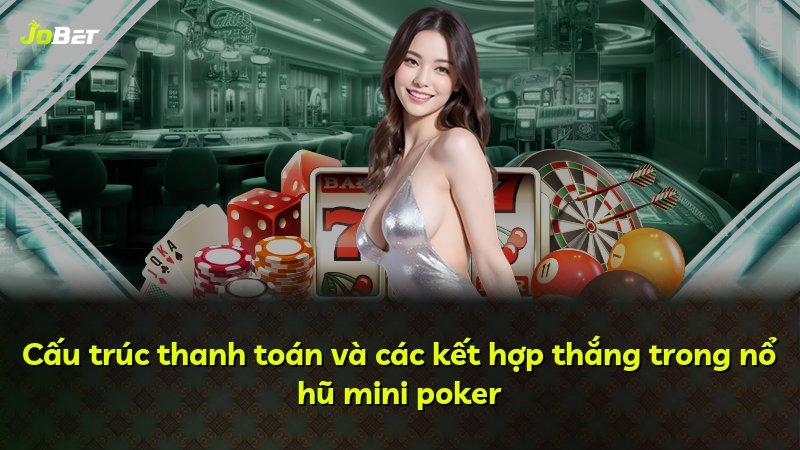 Cấu trúc thanh toán và các kết hợp thắng trong nổ hũ mini poker